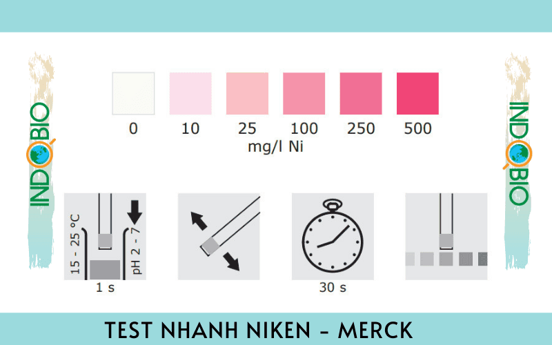 cách test nhanh niken trong nước thải với bộ test nikel merck thang đo 10-500 ppm